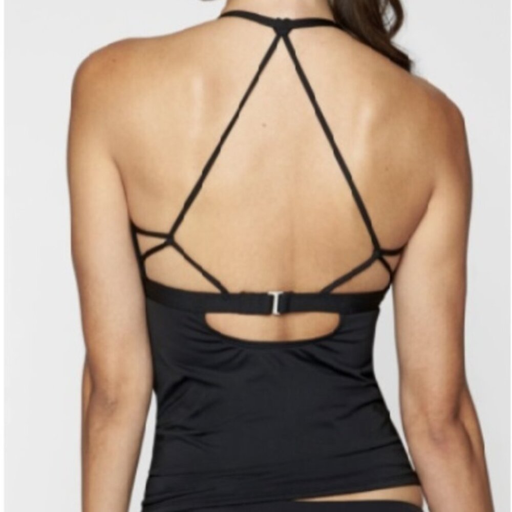 Athleta Prism Molded Cup Tankini Top XSmall Black v553
